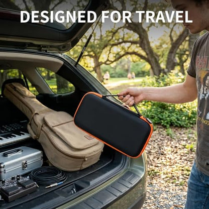 Wireless Microphone Case for JBL PartyBox Wireless Mics | Hard EVA Shell, Removable Divider, Mesh Pocket for Receiver and Batteries, with 2 Foam Windscreens, Carry Handle, Box Only