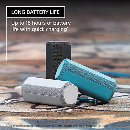 Sony SRS-XE200 X-Series Wireless Ultra Portable-Bluetooth-Speaker, IP67 Waterproof, Dustproof and Shockproof with 16 Hour Battery and Easy to Carry Strap, Light Gray - color: Light Gray