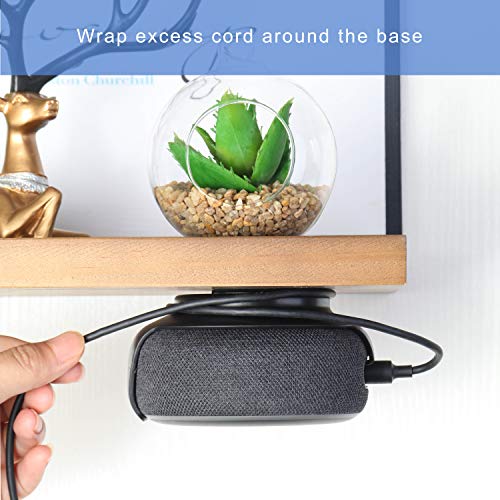 Echo Dot Wall Mount Holder for 3rd Generation, Built-in Cable Management Space-Saving Accessories for Dot(3rd Gen) Smart Speakers, with Sticking Tape and Drill Nail-Black - color: Black