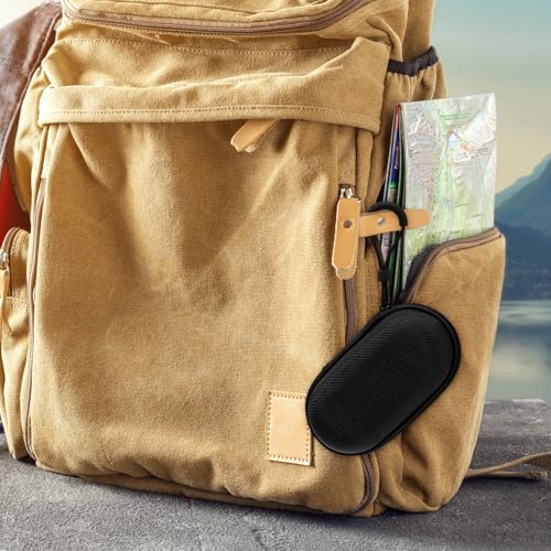Mini-Portable Case for Earphone Protective Hard Shell Travel Carrying Case Bag with Dual Zipper and Hook for Wired Ear Buds, MP3 Players, Keys, Coins, EVA Headphone Storage Bag