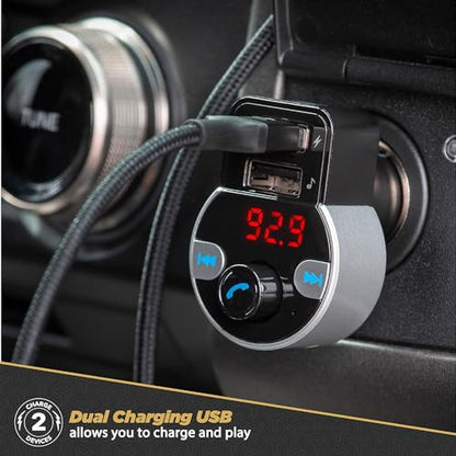 Scosche BTR3-SP BTFREQ Universal Bluetooth Wireless Audio Streaming and Handsfree Calling Receiver, Connect to Earbuds, Headphones, Car Stereo, Black - color: Black