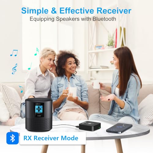 Bluetooth Transmitter for TV, Wireless Bluetooth Adapter for TV/PC/Speaker/Home Stereo (Optical, 3.5mm Aux, RCA), Pairs 2 Devices Simultaneously