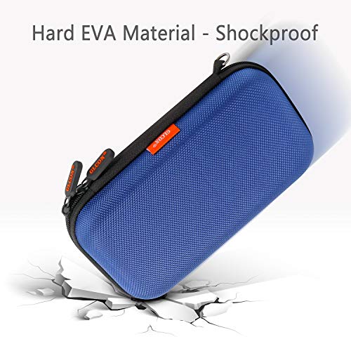 Blue Hard EVA Case for WD Seagate Hard Drive, Shockproof Bag - color: Blue