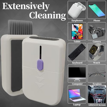 Laptop Computer PC Gaming Keyboard Cleaner Kit with Earbud Cleaning Pen, Hatstart Phone Tablet Touch Screen Mist Spray Device Clean Tool for iPhone iPad Airpod MacBook Pro, Cool Gadgets Gifts for Men - color: Purple