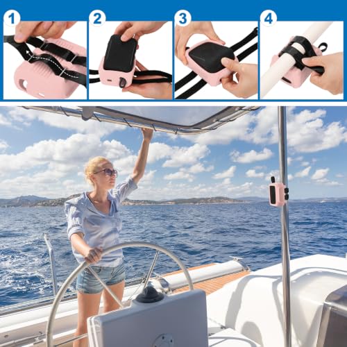 Silicone Case Cover for JBL Go 5 Portable Speaker(Pink) | Travel Carrying Protective Pouch with Attach Straps for Bike Golf Cart Scooter-TXEsign - color: Pink