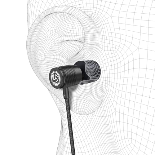 LUDOS Ultra Wired Earbuds in-Ear Headphones, 5 Years Warranty, Earphones with Microphone, Noise Isolating Ear Buds, Memory Foam for iPhone, Samsung, School Students, Kids, Women, Small Ears - Black - color: Black, style: 3.5 mm