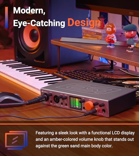 ESI Amber i4 – USB Audio Interface for Producers, Musicians, Singers, Songwriters, and Bands, 4-in/4-out with MIDI I/O, Professional Software Included - size: Amber i4 (2 Pre, 2 Line/4 Out)