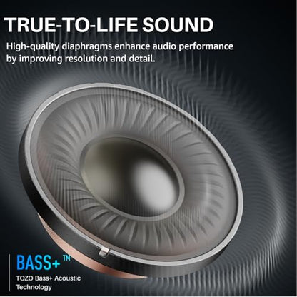 TOZO A1 Wireless Earbuds Bluetooth 5.3 Light Weight in Ear IPX5 Waterproof Headphones 2 Mic for AI Calls, Immersive Premium Sound Bass Headset with Charging Case, 32 Presets EQ Customization via App - color: Matter Pink