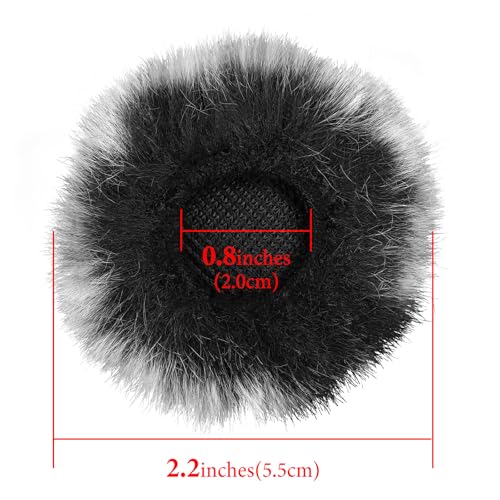 GEEKRIA for Creators Furry Windscreen Compatible with BOYA Omic Wireless Mic, Mic DeadCat Wind Cover Muff, Fluff Cover Windshield, Wind Noise Reduction (Grey / 2 Pack)