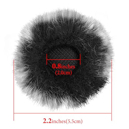 GEEKRIA for Creators Furry Windscreen Compatible with BOYA Omic Wireless Mic, Mic DeadCat Wind Cover Muff, Fluff Cover Windshield, Wind Noise Reduction (Grey / 2 Pack)