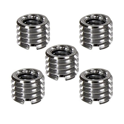 Foto&Tech Metal 1/4 inch to 3/8 inch Tripod Thread Adapter, Easy Mount Convert Screw Adapter for Tripod Monopod Ballhead, Reducer Bushing for Camera Video Equipment DSLR SLR Mic Boom Stand (5 Pieces) - size: 5 Pieces