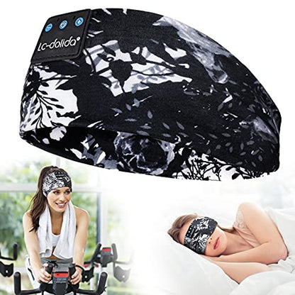 LC-dolida Sleep Headphones Bluetooth 5.4, Headband Earphones Wireless, Sleep Mask for Sleeping, Sports, Gifts, Workout, Jogging, Yoga,Insomnia, Air Travel, Meditation - color: Ink Painting