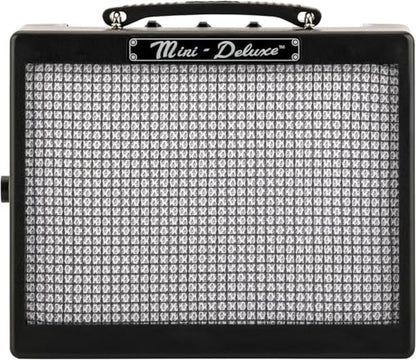 Fender Mini Deluxe Electric Guitar Amp, with 1-Year Warranty, Mini Guitar Amp, Portable Guitar Amplifier, Guitar Accessories, 3 Watts, Black - color: Black, style: Mini Deluxe