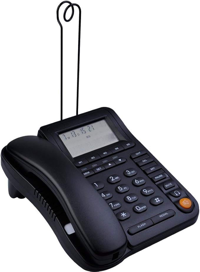 Call Center Dial pad with Headset Jack Corded Telephone with Caller ID Home Office Telephone