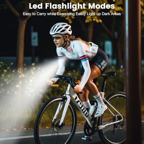 2026 Upgrade Wearable Bluetooth 5.4 Speaker, IPX6 Waterproof Clip on Wireless Speakers, Portable Speaker with RGB Lights and Flash, Built-in Mic,15H Playtime for Cycling/Home/Party/Beach/Outdoor(Pink) - color: Light Pink