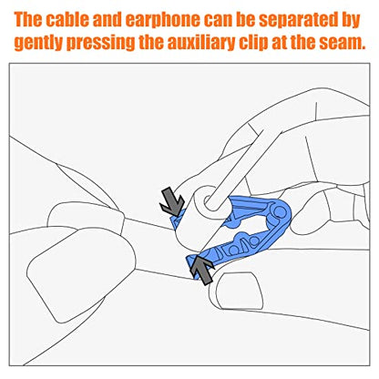 okcsc MMCX Cable Removal Tool IEM Earbuds Tool Help to Separate MMCX Connectors with Cable MMCX Assist Wire Pulling Tool Remover Earbuds Accessories Clamp A Pair of Black - color: Black