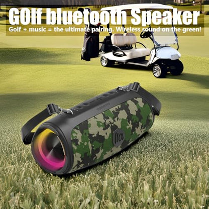 TAZATA Portable Loud Bluetooth Speaker, 90W (Peak) Large Subwoofer Speakers Wireless Bluetooth 5.3 with Powerbank USB Charge Out,Rugged Outdoor for Party,Beach,Golf,Pool,Shower,Valentines Day Gifts - color: CAMO