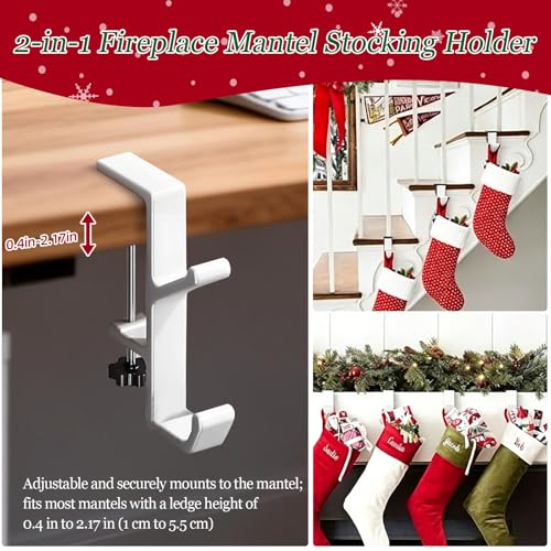Desk Mount Bag Holder Hook Clamp, Bag Hook 2 Pcs-Double Hook White | Portable Purse Hook for Table, Reduce Desk Clutter, Desk Mount Headphones Holder, Backpack Hanger, Table Hanging Storage - color: 2 Pcs-Double Hook White