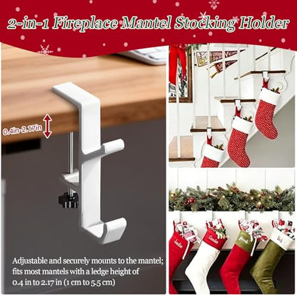 Desk Mount Bag Holder Hook Clamp, Bag Hook 4 Pcs-Double Hook White | Portable Purse Hook for Table, Reduce Desk Clutter, Desk Mount Headphones Holder, Backpack Hanger, Table Hanging Storage - color: 4 Pcs-Double Hook White