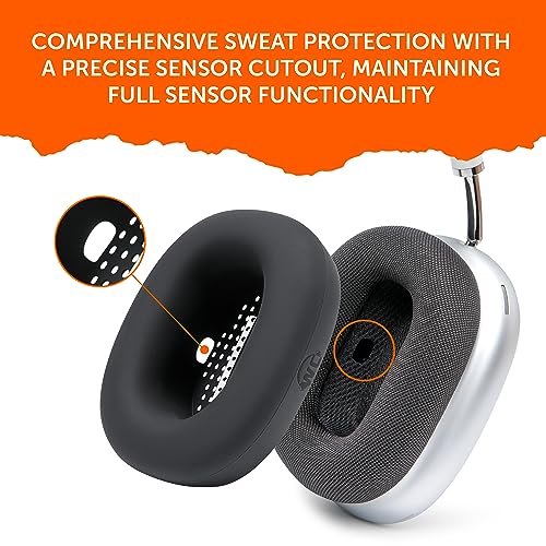 WC SweatZ Max - Patented Silicone Sweat Covers for AirPods Max 1 | Made by Wicked Cushions | (Does Not Fit AirPods Max 2). Sweatproof, Full Earpad Protection | Black - color: Black