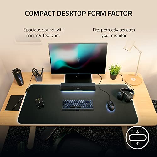 Razer Leviathan V2 X, PC Soundbar with Full-Range Drivers, Black | Compact Design, Chroma RGB, USB-C, Bluetooth 5.0, for PC, Laptop, Smartphones, Tablets & Nintendo Switch - color: Black, size: V2 X