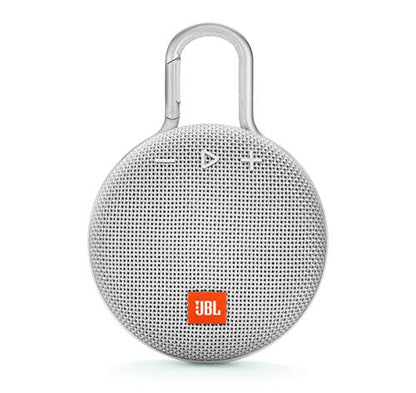 JBL Clip 3 Waterproof Portable Bluetooth Speaker - White (Renewed) - color: White