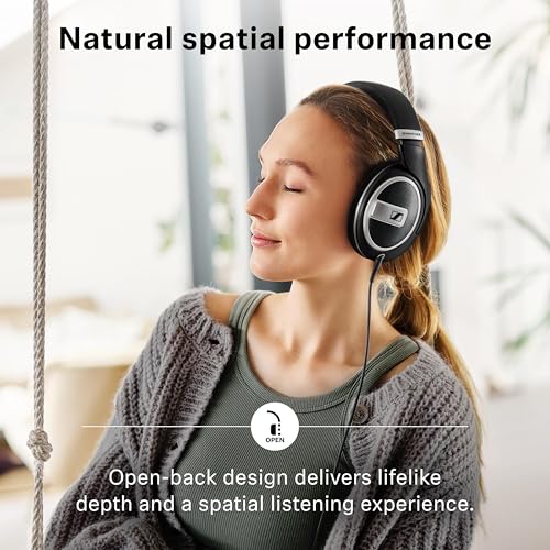 Sennheiser HD 599 SE Open-Back Wired Headphones,Comfortable Fit, Black | Premium Design, Balanced Audio, Comfortable Fit, Wired for Music - style: HD 599 SE