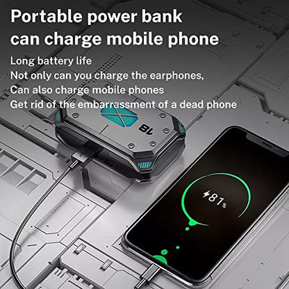 M41 Bluetooth Ear Buds, True Wireless Earbuds 120Hrs Playback with 1200mAh Battery, IPX7 Waterproof Bluetooth Earphones for Android, iPhone, PC, Laptop (Black) - color: Black