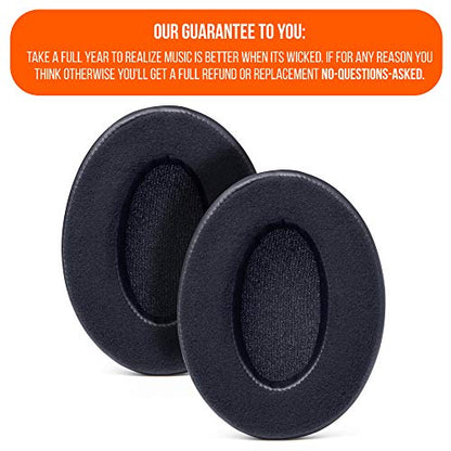 WC PadZ Velour - Earpads for Audio Technica, HyperX, Arctis & More | Made by Wicked Cushions | Extra Thick | Also fits Logitech G Pro X & 50+ Additional Models | Black - color: Black