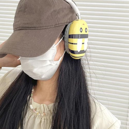 Case Compatible with AirPods Max Headphones, Soft TPU Cute Anime Bee Anti-Scratch Protective Ear Cup Covers Headphone Cases for Woman Kids - color: bee