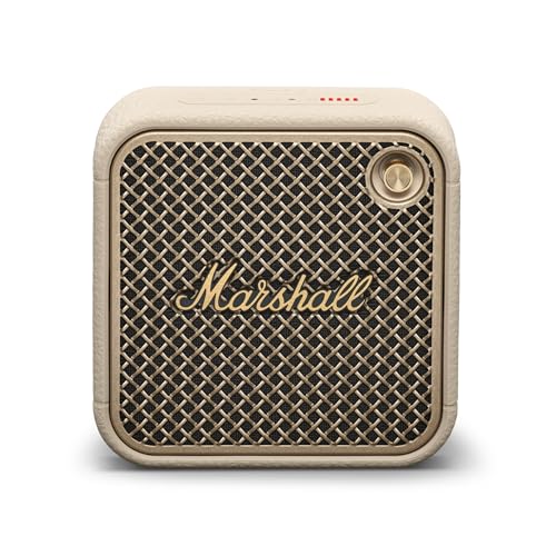 Marshall Willen II Portable Bluetooth Speaker - Rugged Waterproof/Dust-Proof Design | Loud Stereo Sound, Deep Bass | Compact and Wireless for Travel and Outdoors - Cream - color: Cream
