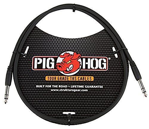 Pig Hog PTRS03 High Performance 1/4" TRS Instrument Cable, 3 Feet - size: 3 ft