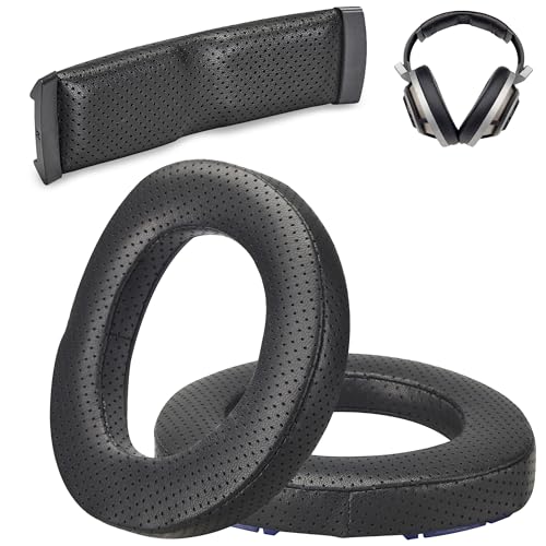 AHG Premium HD 8XX / HD 800S / HD 800 Ear Pads Cushions and Headband Compatible with Sennheiser HD800 / Sennheiser HD800S and Drop HD 8XX Headphones. Perforated Sheepskin/High-Density Foam/Durable