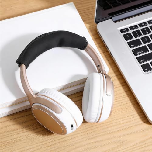 Zipper Headphone Headband Cover Neoprene for QC25 Black | Protector Wrap-On Headphone Pad for Scratch Protection, Easy Install Replacement