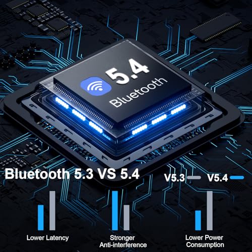 Wireless Earbuds, 2026 Bluetooth 5.4 Headphones HiFi Stereo 50H In Ear Buds | HiFi Stereo, Deep Bass with ENC Noise Cancelling Mics, IP7 Waterproof Wireless Earphones with LED Display, Fast Charging Case - color: Black