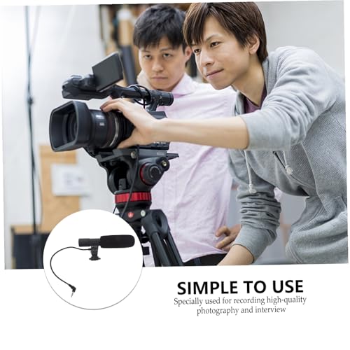 Mikinona Digital Camera Microphone High-Sensitivity Recording Mic for DSLR and Smartphone Interviews Photography with Stereo Plug Condenser Mic for Sound Recording