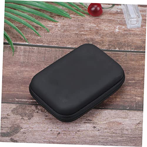2 Pack EVA Storage Case with Smooth Zipper for Headphone Storage | Black Travel Pouch, Hard Shell Construction, Proper Seal, Outdoor Use, Compact Case for Small Items