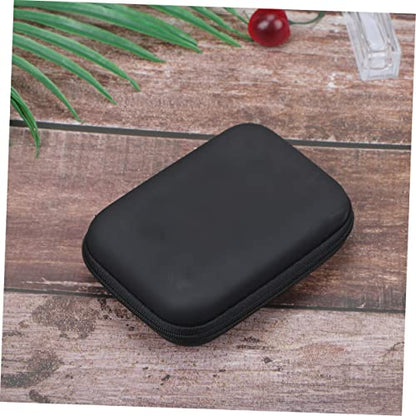 2 Pack EVA Storage Case with Smooth Zipper for Headphone Storage | Black Travel Pouch, Hard Shell Construction, Proper Seal, Outdoor Use, Compact Case for Small Items