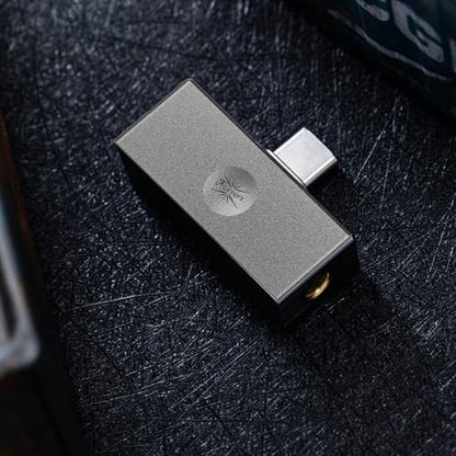 Linsoul Kiwi Ears Allegro Mini Portable IEM DAC, in Ear Monitor Amplifier, USB C to 3.5/4.4mm Output, with Custom Chip, High Resolution 32bit/384kHz, HiFi Earbuds Amp for Phone/PC (Titanium) - color: Titanium