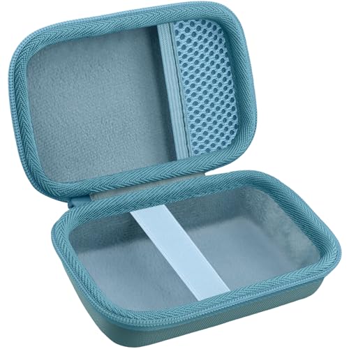 for JBL Go 5/4/3 Ultra Portable Speaker Hard Travel Case, Teal | Protective Storage Bag with Mesh Pocket & Hand Strap, Shockproof EVA Carrying Box, Soft Lining - color: Teal Case