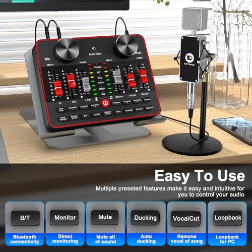neculogy Podcast Equipment Bundle, BM-800 Condenser with Voice Changer, Recording Studio Package - Podcast Microphone Bundle for Laptop, Streaming/Live Broadcast/YouTube Recording