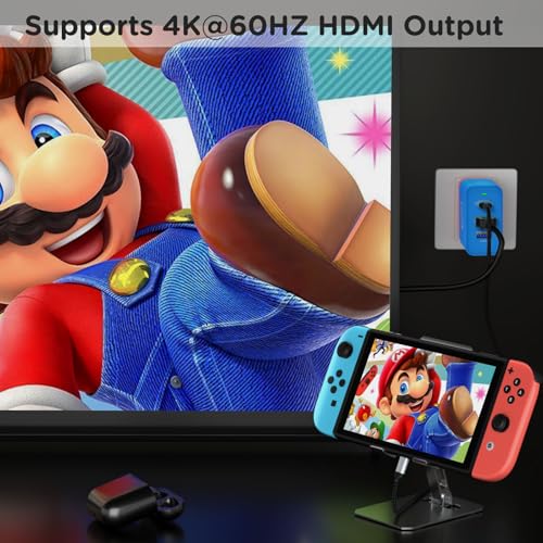 70W USB C Charger Dock for Nintendo Switch/OLED, Portable Travel TV Docking Station with 4K HDMI/USB3.0/PD Charging Port, Fast Charging Adapter with USB-C Cable for Laptop, Mobile Phone, Steam Deck - size: 1 Pack