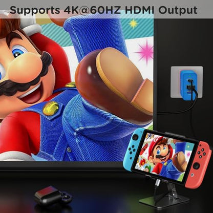 70W USB C Charger Dock for Nintendo Switch/OLED, Portable Travel TV Docking Station with 4K HDMI/USB3.0/PD Charging Port, Fast Charging Adapter with USB-C Cable for Laptop, Mobile Phone, Steam Deck - size: 1 Pack