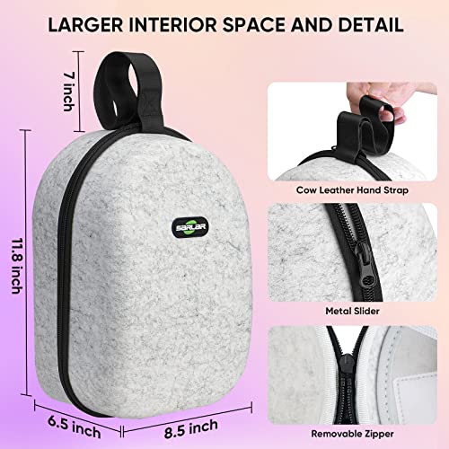 sarlar Large Hard Carrying Case Compatible with Oculus Meta Quest 3S/Quest 3/Quest 2/Pimax Dream Air & PS VR2 Gaming Headset, KIWI Design, BOBOVR M3/M2 Pro, SUPERUS, Saqico All Battery Head Strap