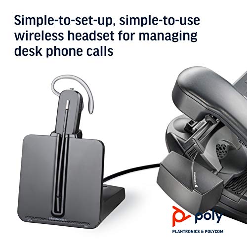 Plantronics - CS540 Wireless DECT Headset (Poly) - Single Ear (Mono) Convertible (3 Wearing Styles) - Connects to Desk Phone - Noise Canceling Microphone | Three wearing styles, Desk-phone connection, Noise-canceling microphone