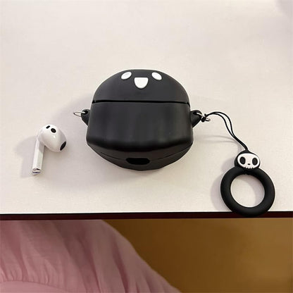 Case for Samsung Galaxy Buds 3 and for Galaxy Buds 3 Pro Earbuds with Carabiner, Silicone Charging Shockproof Protective Cover with Cartoon Skin Design for Man Woman Teen (BKghost) - color: BKghost