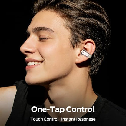 Monster Airclip AC210 Open Ear Headphones, Clip-On Earbuds, Lightweight Comfort, Secure Fit, Crystal-Clear Call, IPX6, 36H Playtime, Bluetooth 6.0 Wireless Earbuds for Running/Cycling/Gym (White)