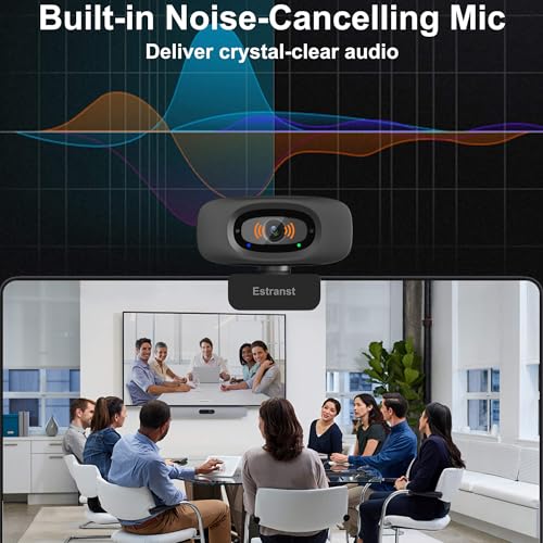 2K Quad HD Webcam with Privacy Cover & Noise-Canceling Microphone & USB C Adapter, Video Web Streaming Camera for PC Computer Desktop Laptop Mac Zoom Teams &More, 2pcs Cable Organizer - style: Webcam + 2pcs Cable Organizer