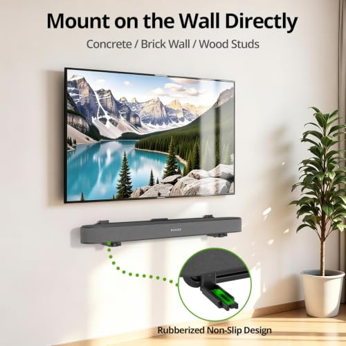 USX MOUNT Universal Soundbar Mount, Sound Bar TV Bracket for Soundbar with Speaker, Fits 2 Installation Options, Removable No-Slip Base Holder Extends 3.46”-6.06” - size: Soundbar Mount up to 13 lbs