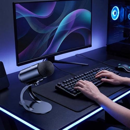 USB Condenser Microphone, Podcast Microphone, Plug and Play,Compact Gaming Streaming Dynamic Mic for Laptop Gaming PC, without RBG Lights - color: without RBG Lights